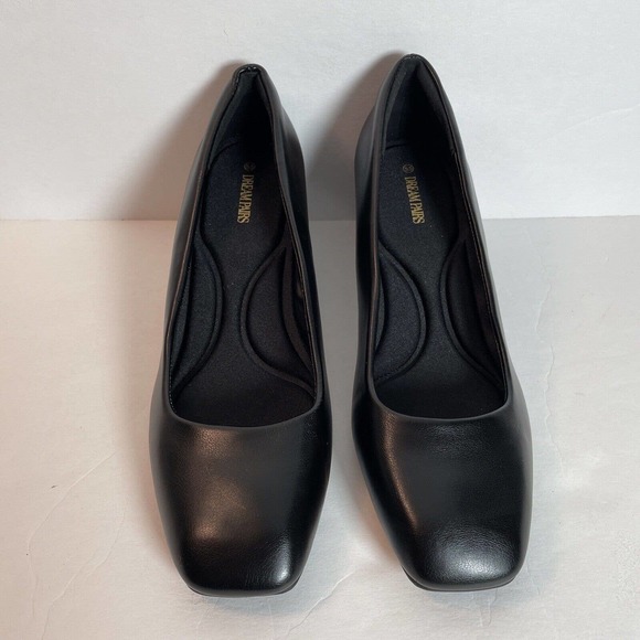 Dream Pairs 5.5 Women Low Block Heel Square Toe Comfort Dress Slip On Pump Shoes - Picture 5 of 13
